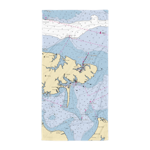 Deltaville Yachting Center (Deltaville, VA) NOAA Chart Towel