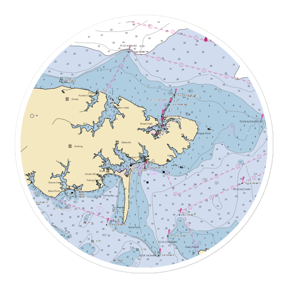 Regatta Point Yachting Center (Dozier's) (Deltaville, VA) NOAA Chart Sticker 