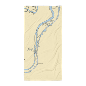 Appomattox Boat Harbor (Colonial Heights, VA) NOAA Chart Towel