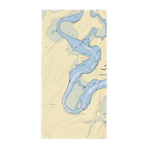 River's Rest Motel and Marina (Toano, VA) NOAA Chart Towel