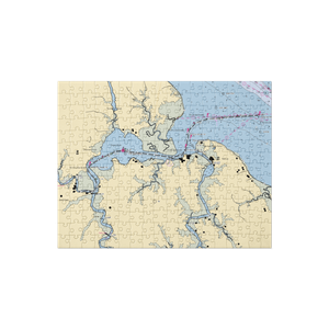 Gatling Pointe Yacht Club (Battery Park, VA) NOAA Chart Jigsaw Puzzle