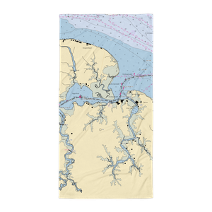 Gatling Pointe Yacht Club (Battery Park, VA) NOAA Chart Towel