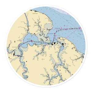 Gatling Pointe Yacht Club (Battery Park, VA) NOAA Chart Sticker