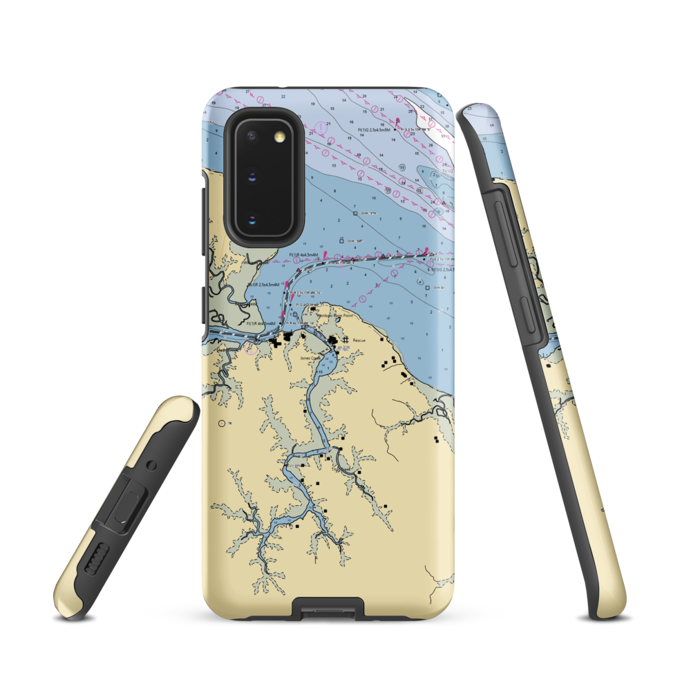 Rescue Yacht Basin (Rescue, VA) NOAA Chart Samsung Phone Case Samsung Galaxy S20 model shown