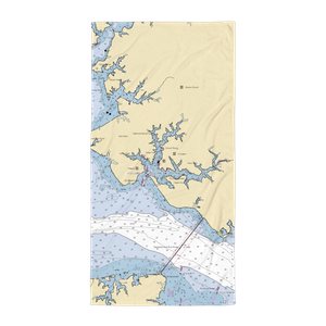 Rappahannock River Yacht Club (Church View, VA) NOAA Chart Towel