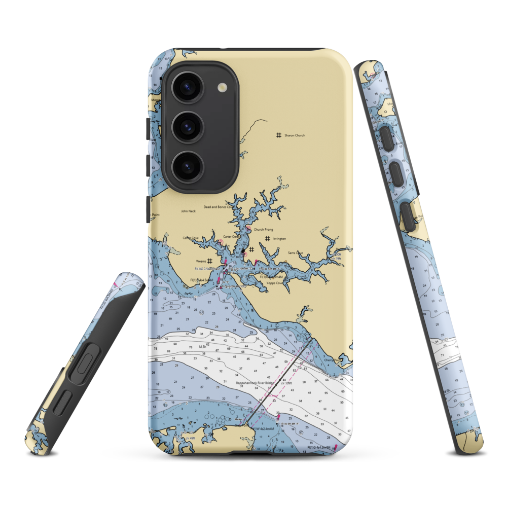 Rappahannock Yachts Sanders Yacht Yard (Church View, VA) NOAA Chart Samsung Phone Case Samsung Galaxy S23 Plus model shown
