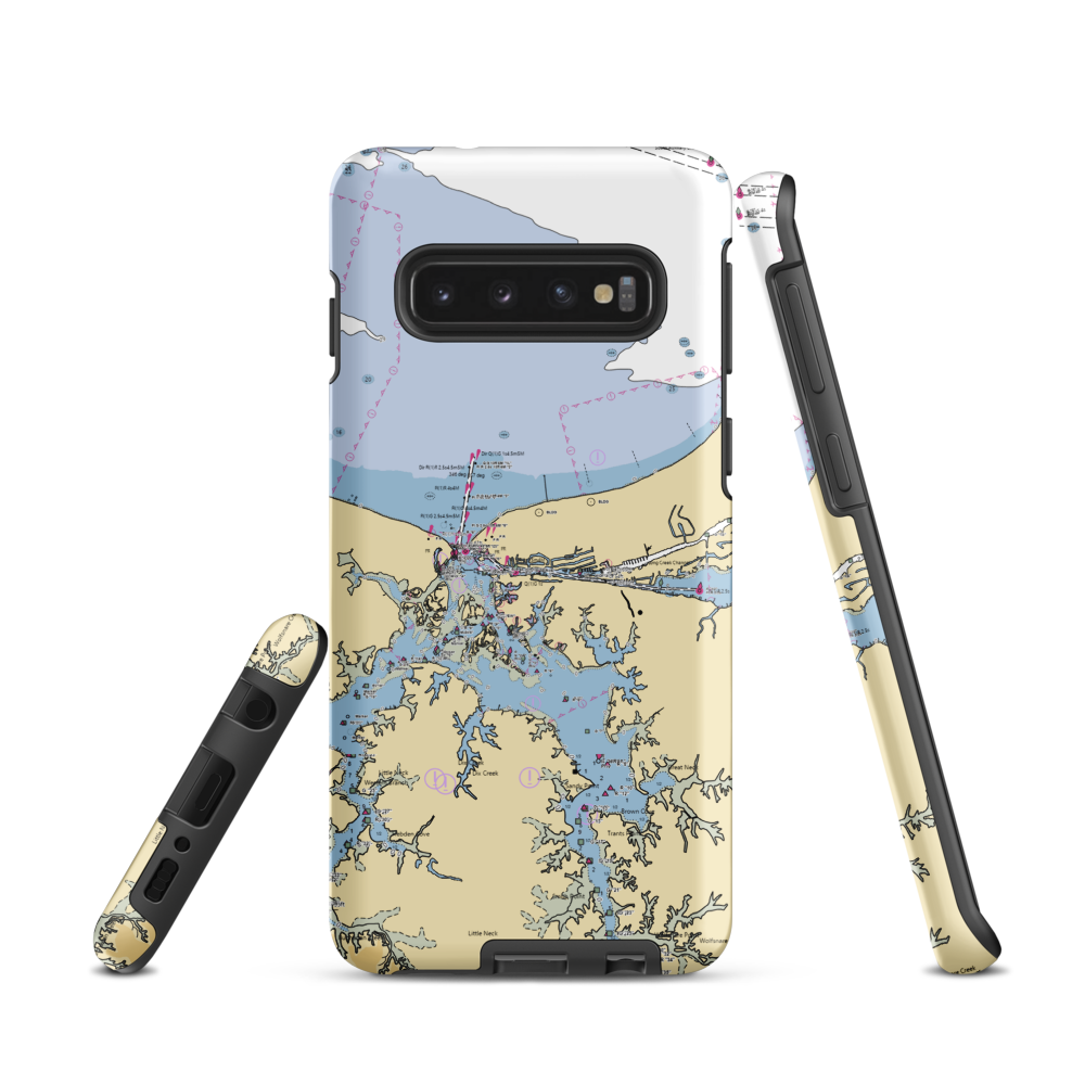 Lynnhaven Seafood Marina (Norfolk, VA) NOAA Chart Samsung Phone Case Samsung Galaxy S10 model shown