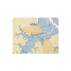 Nautical Boats Marina (Portsmouth, VA) NOAA Chart Jigsaw Puzzle