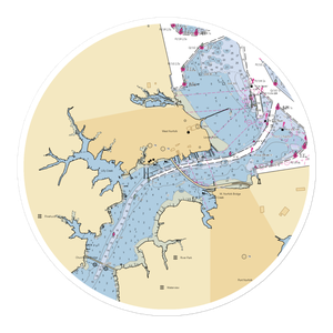 Nautical Boats Marina (Portsmouth, VA) NOAA Chart Sticker