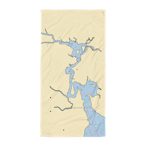 Tideline Marine (Jacksonville, NC) NOAA Chart Towel