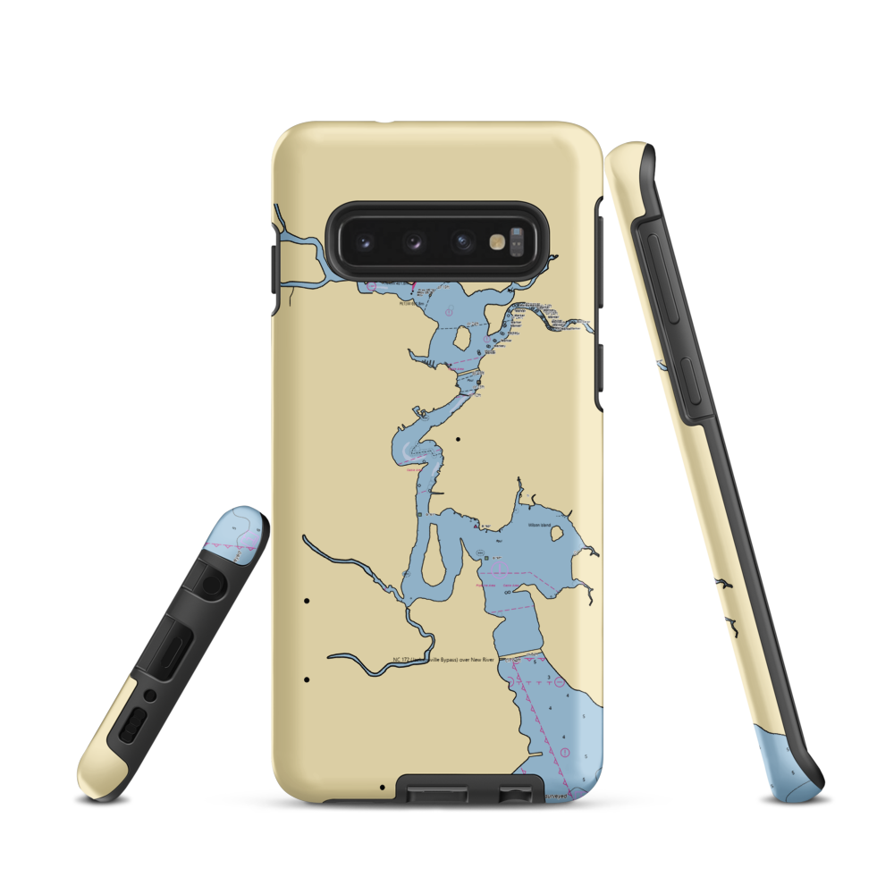 Riverwalk Marina (Jacksonville, NC) NOAA Chart Samsung Phone Case Samsung Galaxy S10 model shown
