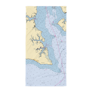 Ocean Limo Marina (Belhaven, NC) NOAA Chart Towel