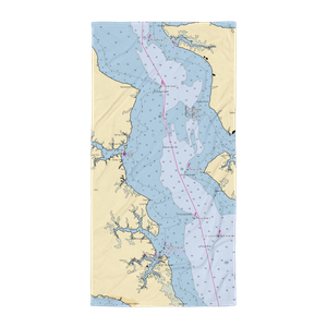 River Rat Yacht Club (Belhaven, NC) NOAA Chart Towel