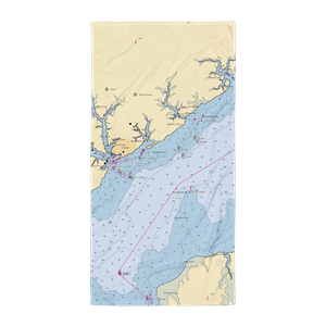 Clancy's Marina (Oriental, NC) NOAA Chart Towel