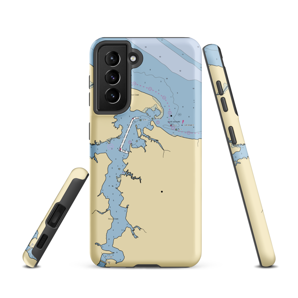 MCAS Cherry Point - Pelican Point (Cherry Point, NC) NOAA Chart Samsung Phone Case Samsung Galaxy S21 model shown