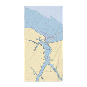 Hancock Marina (Cherry Point, NC) NOAA Chart Towel