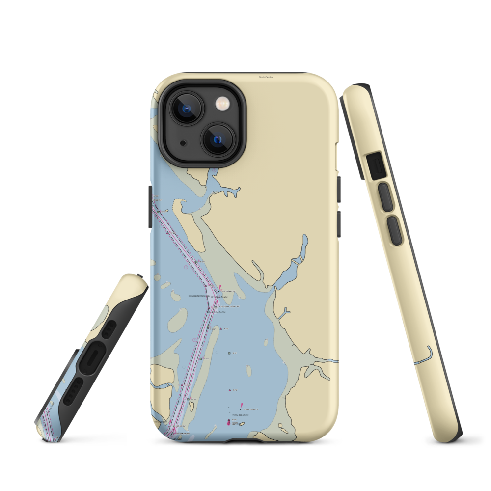 Morehead Beaufort Yacht Club (Beaufort, NC) NOAA Chart  Tough iPhone Case iPhone 14 model shown