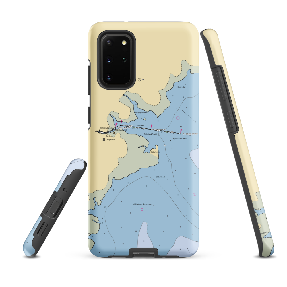 Far Creek Marina (Engelhard, NC) NOAA Chart Samsung Phone Case Samsung Galaxy S20 Plus model shown