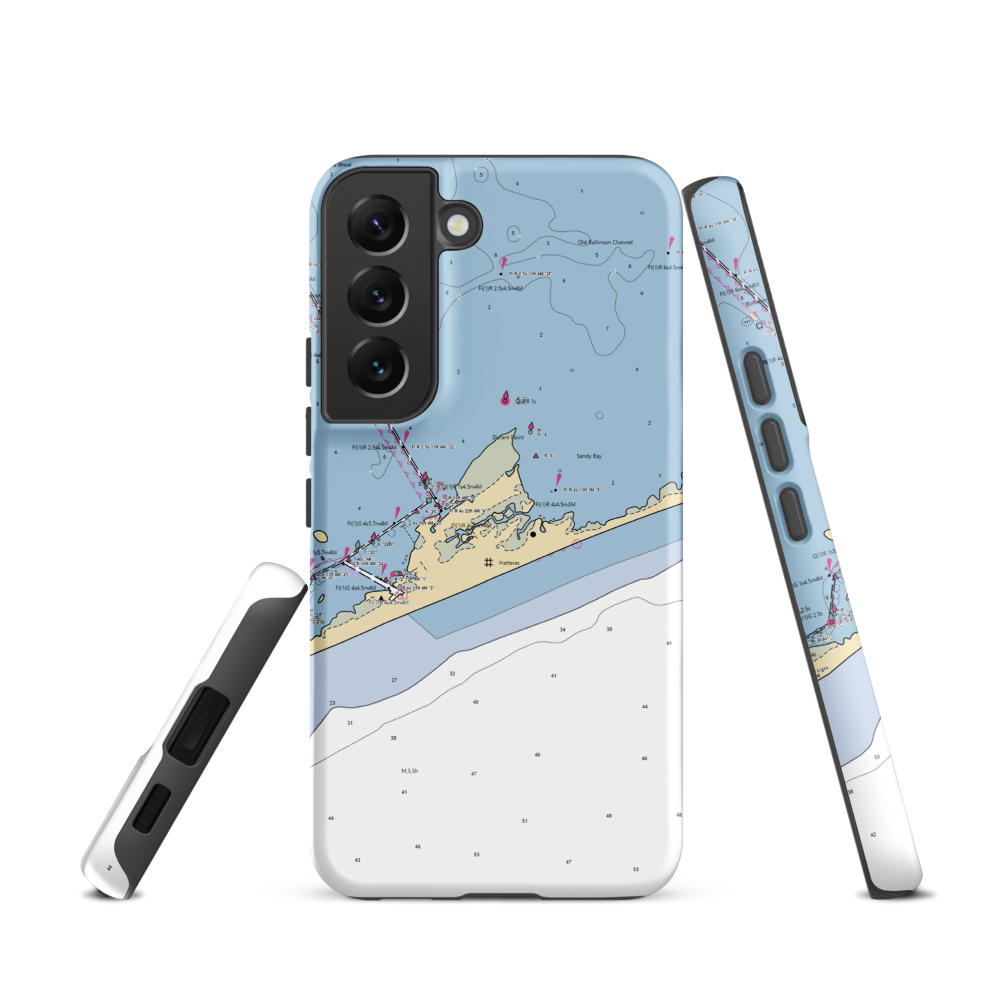 Oden's Dock (Frisco, NC) NOAA Chart Samsung Phone Case Samsung Galaxy S22 model shown