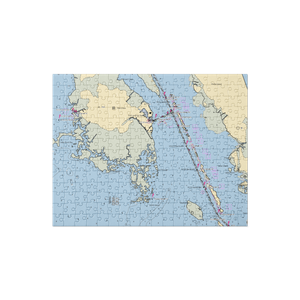 Thicket Lump Marina (Wanchese, NC) NOAA Chart Jigsaw Puzzle