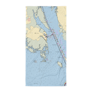 Thicket Lump Marina (Wanchese, NC) NOAA Chart Towel