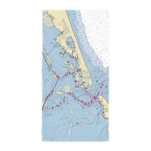 Oregon Inlet Fishing Center (Kill Devil Hills, NC) NOAA Chart Towel