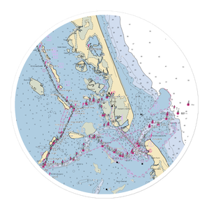 Oregon Inlet Fishing Center (Kill Devil Hills, NC) NOAA Chart Sticker