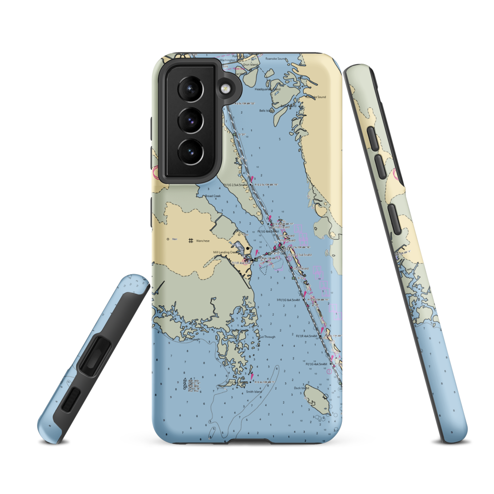 Davis Marine (Wanchese, NC) NOAA Chart Samsung Phone Case Samsung Galaxy S21 FE model shown