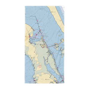 Pirates Cove Marina (Wanchese, NC) NOAA Chart Towel