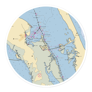 Pirates Cove Marina (Wanchese, NC) NOAA Chart Sticker
