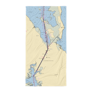 Midway Marina and Motel (Coinjock, NC) NOAA Chart Towel