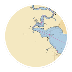 Elizabeth City Shipyard (Elizabeth City, NC) NOAA Chart Sticker