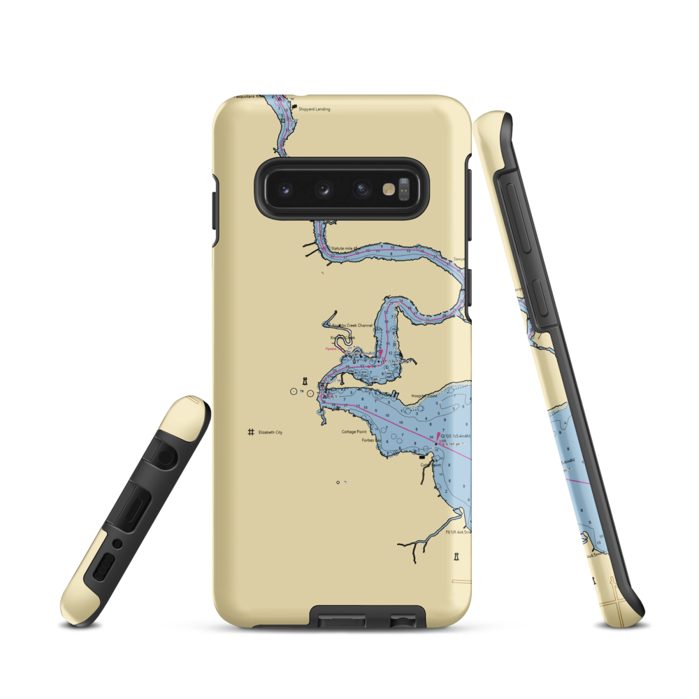 Mariners' Wharf (Elizabeth City, NC) NOAA Chart Samsung Phone Case Samsung Galaxy S10 model shown