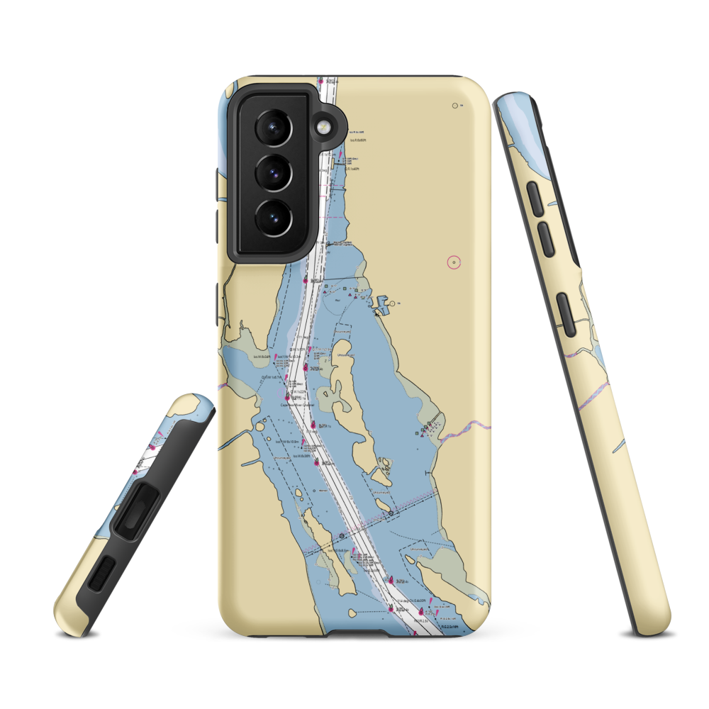 Wilmington Marine Center (Wilmington, NC) NOAA Chart Samsung Phone Case Samsung Galaxy S21 FE model shown