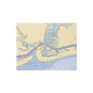 Inlet View Bar and Grill (Calabash, NC) NOAA Chart Jigsaw Puzzle