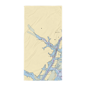 Bradley Creek Yacht Club (Wrightsville Beach, NC) NOAA Chart Towel