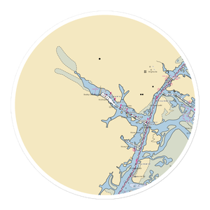 Bradley Creek Yacht Club (Wrightsville Beach, NC) NOAA Chart Sticker