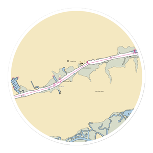 TnW & Little River Watersports Marina (Longwood, NC) NOAA Chart Sticker