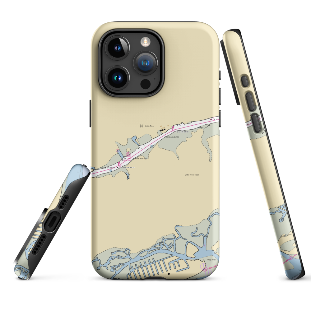 Mariner Point Marina (Longwood, NC) NOAA Chart  Tough iPhone Case iPhone 15 Pro Max model shown