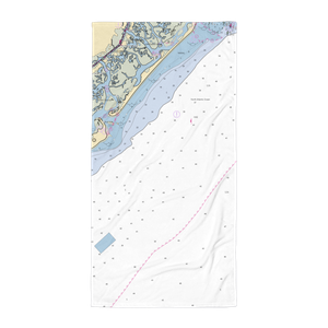 Figure Eight Island Yacht Club (Wilmington, NC) NOAA Chart Towel