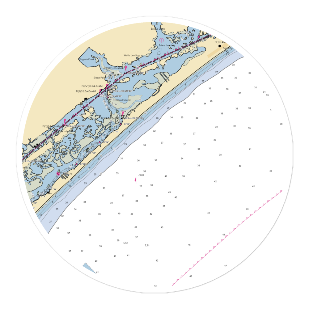 Harbour Village Marina (Hampstead, NC) NOAA Chart Sticker 
