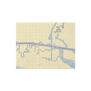 Safe Harbor South Harbour Village (Wilmington, NC) NOAA Chart Jigsaw Puzzle