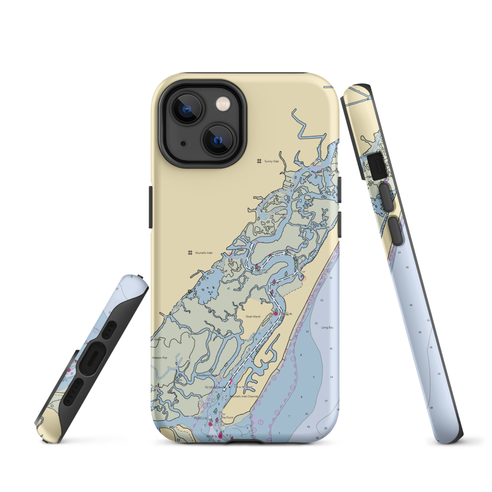 Captain Dick's Marina (Murrells Inlet, SC) NOAA Chart  Tough iPhone Case iPhone 14 model shown