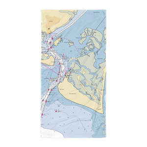 Bald Head Island Marina (Wilmington, NC) NOAA Chart Towel