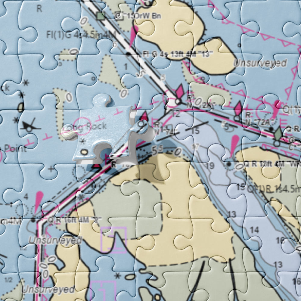 New River Marina (Sneads Ferry, NC) NOAA Chart Jigsaw Puzzle 