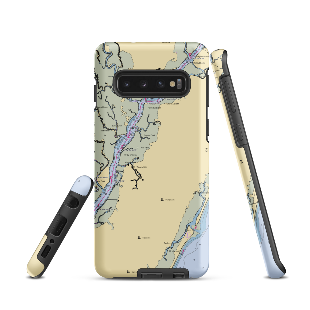 Litchfield Plantation Marina (Pawleys Island, SC) NOAA Chart Samsung Phone Case Samsung Galaxy S10 model shown