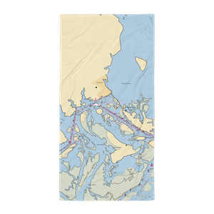 Swansboro Town Docks (Church St.) (Swansboro, NC) NOAA Chart Towel