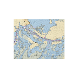 Waterway Inn (Swansboro, NC) NOAA Chart Jigsaw Puzzle