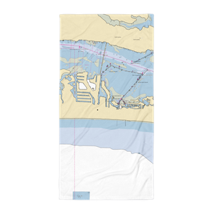 Fisherman's Inn Marina (Morehead City, NC) NOAA Chart Towel