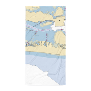 Triple S Marina Village (Atlantic Beach, NC) NOAA Chart Towel